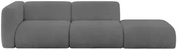 ALTDECOR MIRA-S3 modulares Ecksofa mit Ottomane links, Cord, dunkelgrau, 296x89x70cm (800002004322)