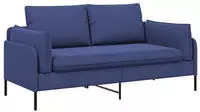 vidaXL 2-Sitzer Sofa 2-Sitzer Polizeiblau 188 x 81 x 89 cm Samt