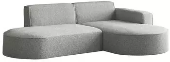 WFL GROUP Hana Ecksofa L-Form 3-Sitzer, Boucl&eacute;, hellgrau (800002100712)