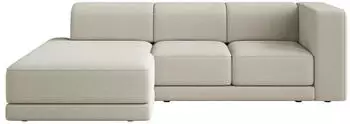Selsey Novals Ecksofa L-Form, 4-Sitzer, Chenille graubeige, Ottomane links (278cm)