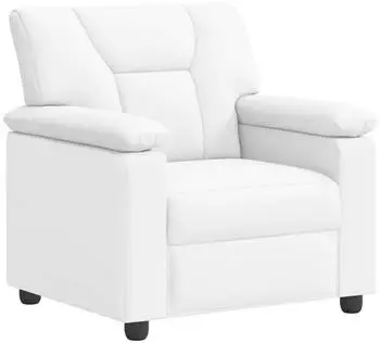 vidaXL Sofa wei&szlig;, Kunstleder, 91x85x93cm