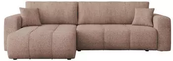 Mirjan24 Furyn Maxi Ecksofa L-Form Boucl&eacute; mit Schlaffunktion und Bettkasten