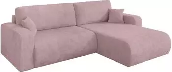 ALTDECOR BERY-L Ecksofa mit Schlaffunktion L-Form 276x193x88cm, rosa (800002085963)