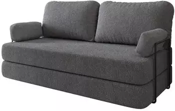 Masseno NIKSI Schlafsofa Schaumstoff Bucle-Stoff grau (QUELLE 92)