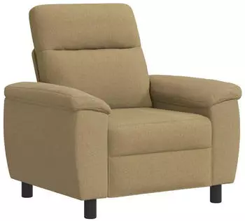 vidaXL Sofa hellbraun, Stoff, 95x90x95cm