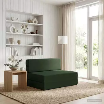 vidaXL Klappsofa 70x72x60cm Stoff, dunkelgr&uuml;n