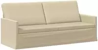 vidaXL 3-Sitzer Sofa Creme 190 x 81 x 82 cm Stoff