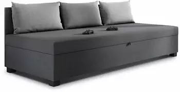 Sofnet Misti III Schlafsofa mit Bettkasten, graphit/grau (Lux 06 + Lux 05)