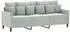 vidaXL 3-Sitzer-Sofa mit Hocker Hellgrau 180 cm Samt (3201107)