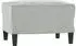 vidaXL 3-Sitzer-Sofa mit Hocker Hellgrau 180 cm Samt (3201107)
