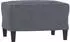 vidaXL 3-Sitzer-Sofa mit Hocker Dunkelgrau 180 cm Samt (3201175)