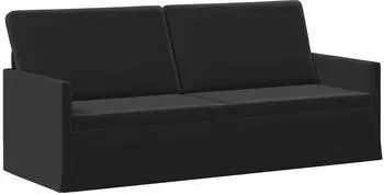 vidaXL 3-Sitzer Sofa schwarz, Samt, 190x81x82cm