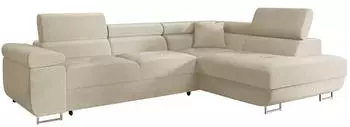 Mirjan24 Torezio Ecksofa mit Schlaffunktion & Bettkasten, beige, 274x203cm (800000504488)