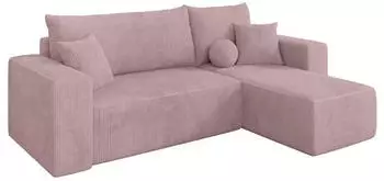 ALTDECOR SENO-L Ecksofa mit Schlaffunktion, L-Form, rosa, 249x139x85cm (800002085412)