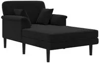 vidaXL Chaiselongue Schwarz Samt