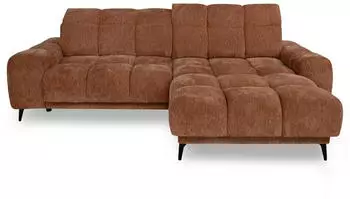 Beautysofa Marco Mini Ecksofa L-Form Chenille dunkelorange 275x182cm (800002102697)