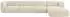 ALTDECOR MIRA-L3 Ecksofa L-Form, Velours, creme, 409x179x70cm (800002003603)