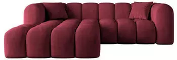 ALTDECOR OLEA-L1 Ecksofa L-Form Velours bordeauxrot 231x173x74cm (800001936284)