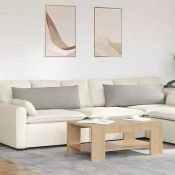 vidaXL Sofakissen hellgrau 120x40cm, 2er-Set