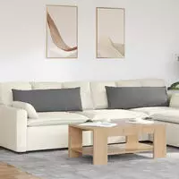 vidaXL Sofakissen 2 stk. Mikrofaserstoff Dunkelgrau 120 x 40 cm