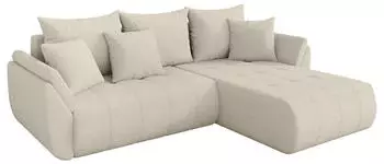 ALTDECOR TOKO-L Ecksofa mit Schlaffunktion, Boucl&eacute;, beige, 277x194cm (800002085409)