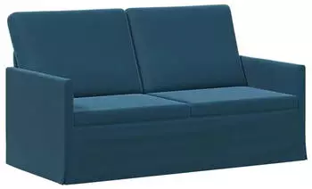 vidaXL 2-Sitzer Sofa blau, Samt, 150x81x82cm