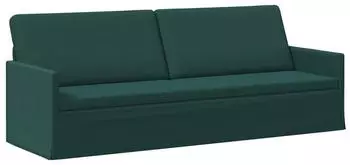 vidaXL 3-Sitzer Sofa Stoff dunkelgr&uuml;n 220x81x82cm