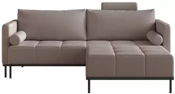 Selsey Skilia Schlafsofa 3-Sitzer Chenille graubraun 224cm