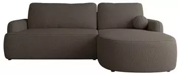 Mirjan24 Loridu Premium Ecksofa L-Form rechts, Schlaffunktion, Bettkasten, wengefarben (800002080212)