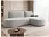 Mirjan24 Loridu O Premium Ecksofa L-Form, Schlaffunktion, Bettkasten, 274x174cm, silber