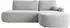 Mirjan24 Loridu O Premium Ecksofa L-Form, Schlaffunktion, Bettkasten, 274x174cm, silber