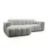 Masseno TISI Ecksofa L-Form, hellgrau, Strukturstoff, 274x165cm (800002130714)