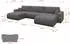 ALTDECOR Bery-U Wohnlandschaft U-Form mit Schlaffunktion, Bouclé, grau, 377x193x88cm