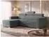 Mirjan24 Pedro 2rLC Eckschlafsofa L-Form mit Bettkasten, grau (800002098996)