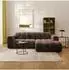 Masseno TISI Ecksofa L-Form, Chenille, braun, 274x165cm (800002130523)