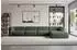 ALTDECOR MIRA-L3 Ecksofa L-Form Velours, grün, 409x179cm (800002003639)