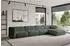 ALTDECOR MIRA-L3 Ecksofa L-Form Velours, grün, 409x179cm (800002003639)