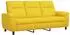 vidaXL 2-Sitzer Sofa Stoff, hellgelb