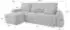 Masseno Galvis Ecksofa L-Form, Velours, grau, mit Schlaffunktion (800001532960)