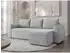 Mirjan24 Darlan Eckschlafsofa L-Form mit Bettkasten, hellgrau, 245x143cm (800002107571)