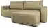 Masseno Belise Ecksofa L-Form, Velours, currygelb, mit Schlaffunktion (CASTEL 48)