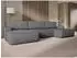 Mirjan24 Mono U Wohnlandschaft mit Schlaffunktion und Bettkasten, U-Form, grau