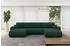 ALTDECOR Bery-U Wohnlandschaft U-Form mit Schlaffunktion & Bettkasten, Velours grün, 377x193x88cm (800002085814)