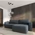 Masseno Telin Ecksofa Kordstoff grau mit Schlaffunktion, L-Form, 280x162cm (800001532789)