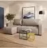 Masseno Ramil Ecksofa Plüsch beige mit Schlaffunktion (800002130432)