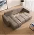 Masseno Ramil Ecksofa Plüsch beige mit Schlaffunktion (800002130432)