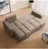 Masseno Ramil Ecksofa Plüsch beige mit Schlaffunktion (800002130432)