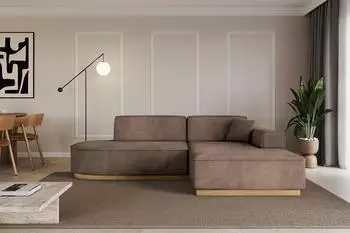 ALTDECOR IREA-L1-v2 Ecksofa L-Form, braun, 232x165cm (800001931765)