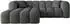 ALTDECOR OLEA-L1 Ecksofa L-Form, Velours, dunkelgrau, 231x173x74cm (800001936290)