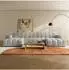 Masseno AENIS Ecksofa U-Form, Strukturstoff, hellgrau (800002130522)